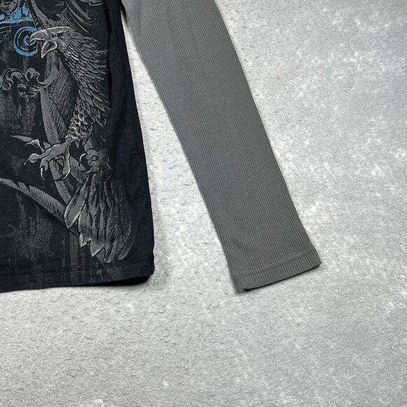 MMA Elite Boxing Black Long-Sleeve Thermal T-Shirt Affliction UFC Tapout LARGE - Picture 5 of 12